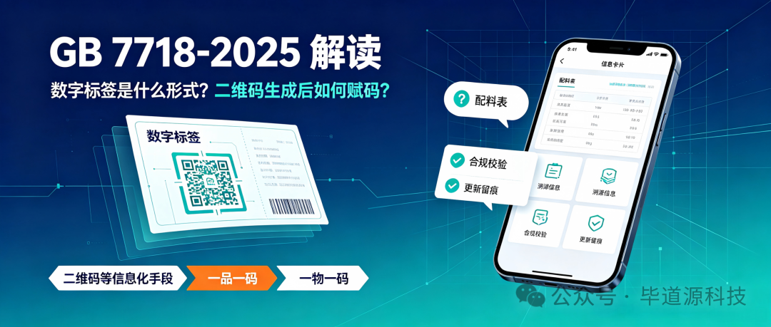 GB 7718‑2025 解读:数字标签是什么形式?二维码生成后如何赋码?